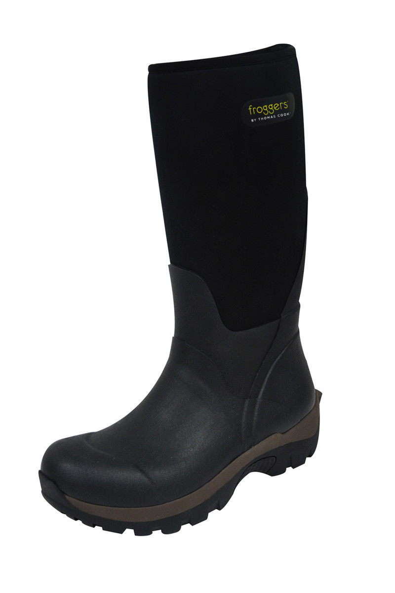 Froggers Long Bush Gumboots, Mens Black Koolstuff Australia