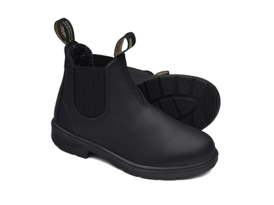 Blundstone 631 Kids Black full grain leather elastic side boots with comfort foot bed (631)