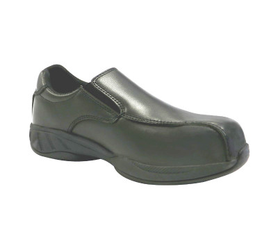 Cougar Mascot Black Leather Work Shoes