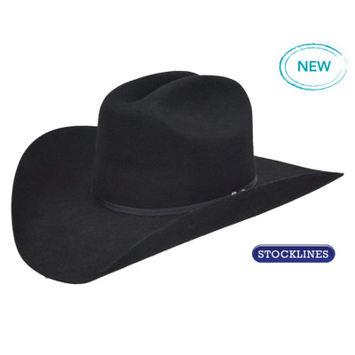 Wrangler Western Brodie Hat in Black Wool Felt (XCP1961HAT)