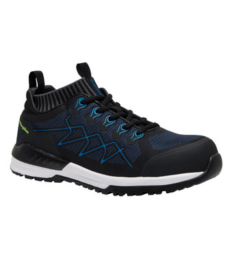 KingGee Vapour Knit Lightweight Composite Toe Safety Shoes in Black and Blue (K26530)