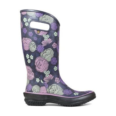 BOGS Rainboot Le Jardin Women's Soft Natural Rubber Gumboots in Purple Multi (972437-545)