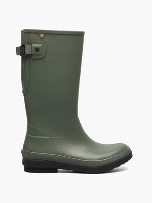 BOGS Amanda II Adjustable Calf Womens Soft Rubber Gumboots in Green (972786-300)