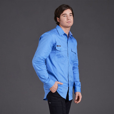 KingGee Workcool 2 Long Sleeve Shirt in Sky (K14820 SKY)