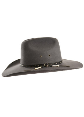 Thomas Cook Station Lined Pure Wool Felt Hat With Sweatband in Gunmetal (TCP1939HAT GUNMETAL)