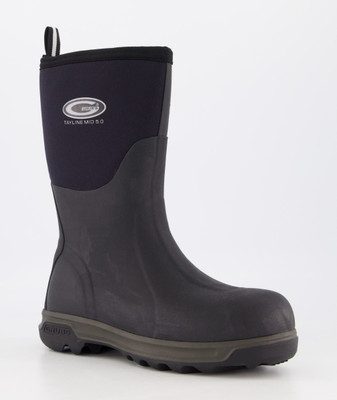 Grubs Tayline 5.0 Mid Insulated Waterproof Gumboots in Black (STAY-000M)