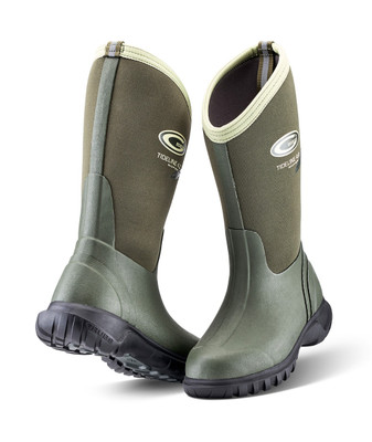 Grubs Tideline 4.0 Calf Height Superlite Insulated Waterproof Gumboots in Moss Green (STID-333M)