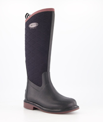 Grubs Skyline 4.0 Quilted Insulated Waterproof Riding Gumboots in Black and Heather (SSKY-000H)