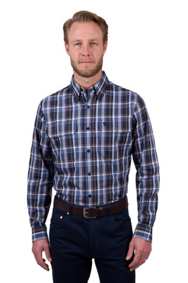 Thomas Cook Men’s Adrian Check Long Sleeve Cotton Shirt – 2 Pocket Workwear (T5W1115032) Thomas Cook Men’s Adrian Check Long Sleeve Cotton Shirt – 2 Pocket Workwear (T5W1115032)