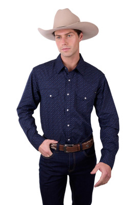 Image 1 of Pure Western MEN’S ROSS PRINT WESTERN LONG SLEEVE SHIRT