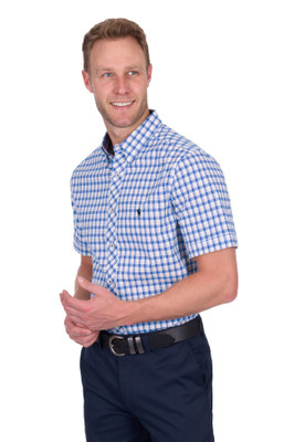 Image 1 of Thomas Cook MEN’S CHRIS CHECK TAILORED SHORT SLEEVE SHIRT Image 1 of Thomas Cook MEN’S CHRIS CHECK TAILORED SHORT SLEEVE SHIRT