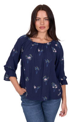 Image 1 of Wrangler WMNS CAMILLA 3/4 SLV BLOUSE