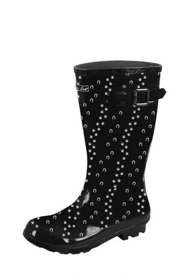 Thomas Cook Deloraine Designer Wellingtons - Gumboots in Black Print Thomas Cook Deloraine Designer Wellingtons - Gumboots in Black Print