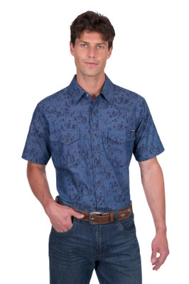 Image 1 of Pure Western MENS TRAVIS SHORT SLEEVE SHIRT Image 1 of Pure Western MENS TRAVIS SHORT SLEEVE SHIRT