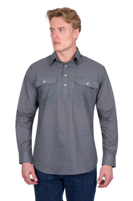 Image 1 of Hard Slog MEN'S TOMSON HALF PLACKET LONG SLEEVE SHIRT
