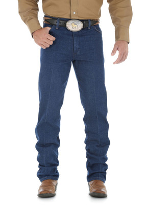 Wrangler Mens Cowboy Cut Original Fit Jeans Prewashed Indigo 34 Inch Leg