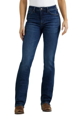 Wrangler Women's Size 28 Bailey Retro High Rise Boot Cut Jeans 32 Leg
