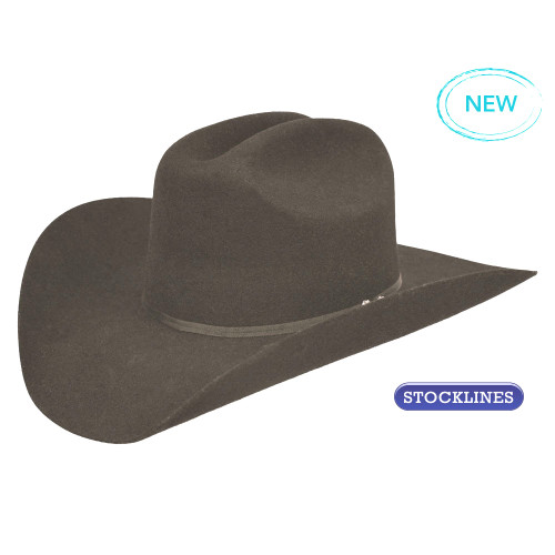 Wrangler Western Charlie Hat in Dark Brown Wool Felt (XCP1962HAT)