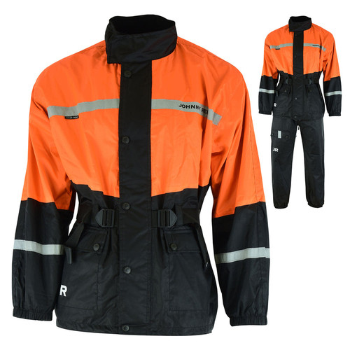 ohnny Reb Bogong II Waterproof Jacket and Pants Set in Black and Orange (JRS10028)