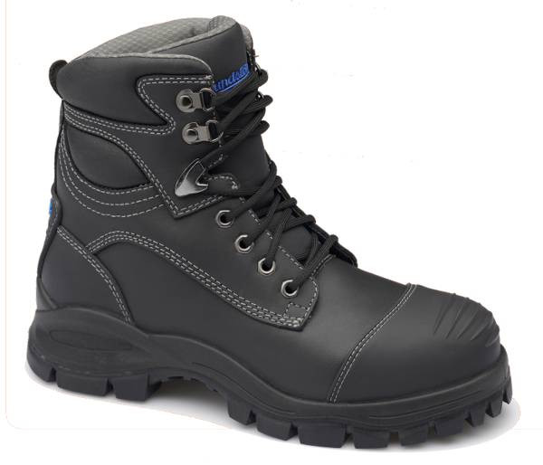 Blundstone 991 Black Platinum Quality Leather Lace Up Steel Cap Safety Boot