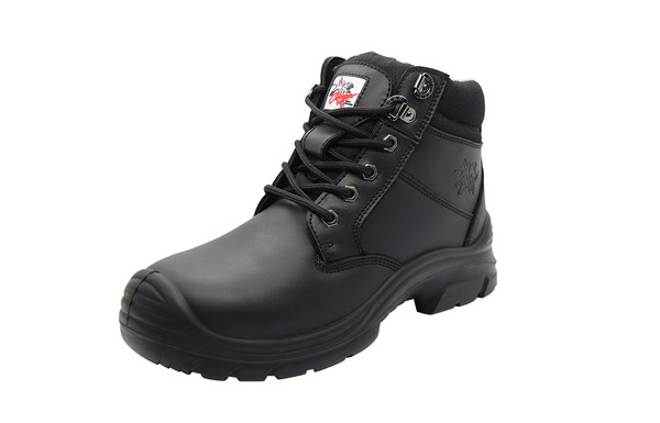 Cougar Bathurst Steel Toe Anti Static Safety Boot in Black Water Resistant Leather (Bathurst)