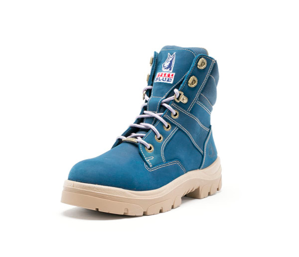 Steel Blue Southern Cross Ladies Boots in Blue with Steel Cap (512761)