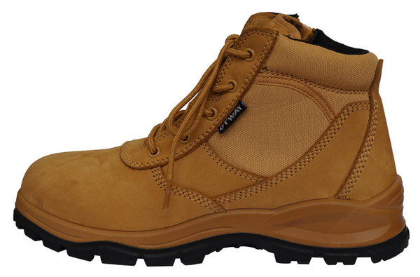 Otway Eureka Soft Toe Zip sided Work Boots in Wheat (OM0102)