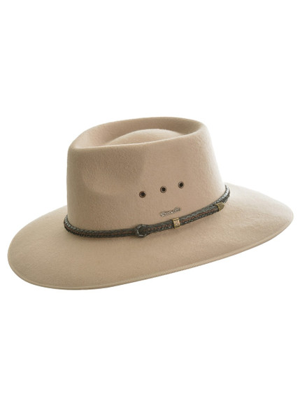 Thomas Cook Drover Hat Made From Pure Wool Felt in Sand (TCP1936002)