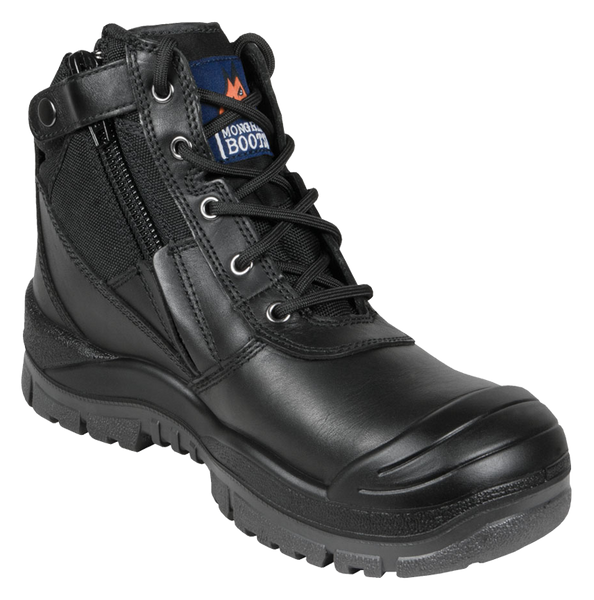 Mongrel Boots 461020 Zipsider Steel Toe Work Boots in Black (461020)