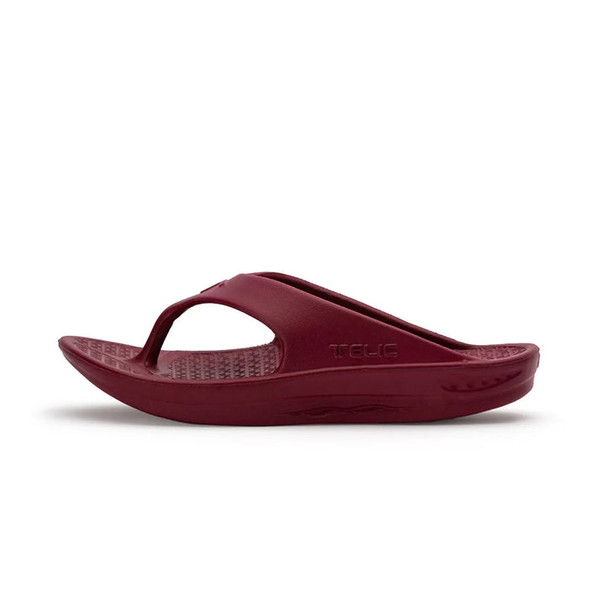 Angle View Telic Thongs Light Weight Shock Absorbing with Natural Arch Support in Dark Cherry (Telic Dark Cherry) Angle View Telic Thongs Light Weight Shock Absorbing with Natural Arch Support in Dark Cherry (Telic Dark Cherry)