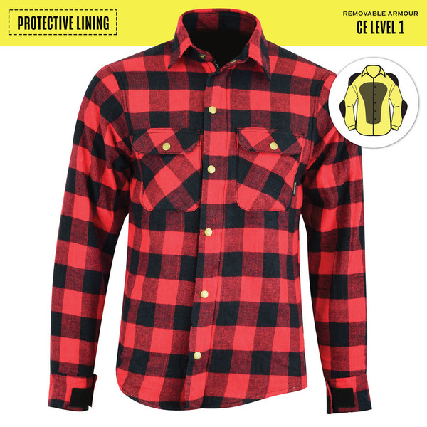 Johnny Reb Waratah Kevlar¬Æ Lined Protective Shirt In Red Plaid (JRS10003)