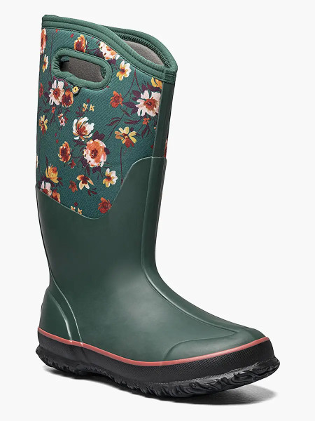 BOGS Classic Tall Painterly Wide Emerald Womens Insulated Waterproof Boots (972713-312)