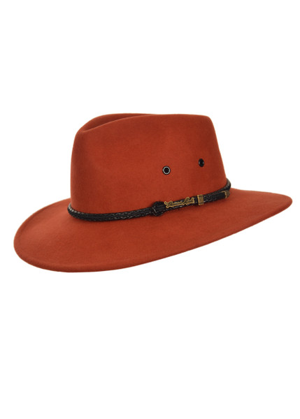 Thomas Cook Wanderer Crushable Wool Felt Hat in Ochre (TCP1974002 OCHRE)