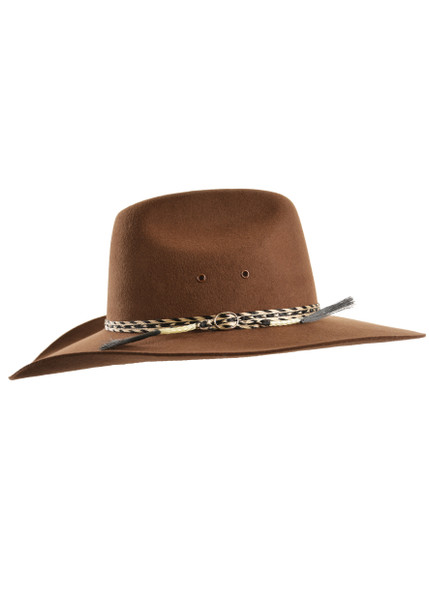 Thomas Cook Station Lined Pure Wool Felt Hat With Sweatband in Chestnut (TCP1939HAT CHESTNUT)