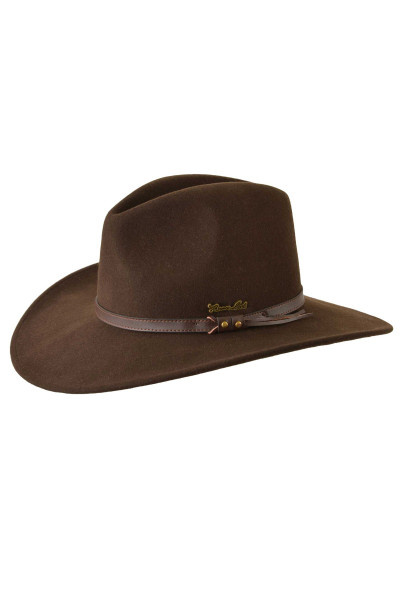 Thomas Cook Crushable Hat Made From Pure Wool Felt in Dark Brown (TCP1900002-DARKBROWN)