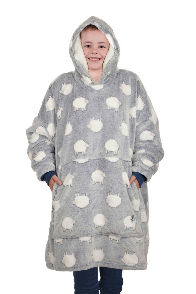 Thomas Cook Kids Sheep Snuggle Hoodie in Grey and Blue (TCP7964SNU-GREYBLUE)
