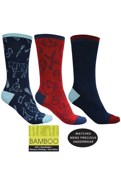 Thomas Cook Bamboo Socks 3 Pack in Multi (TCP1999SOC-MULTI)