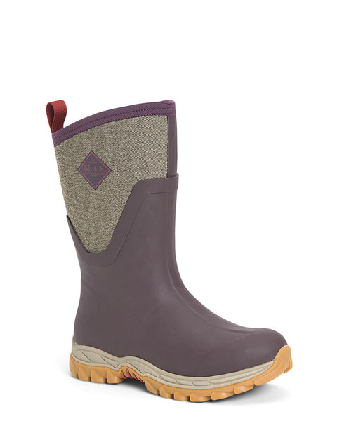 Muck Boots Arctic Sport II Short Womens Fleecy Lined Insulated Waterproof Boots in Wine (AS2M6TW)