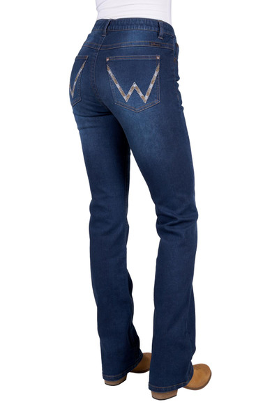 Wrangler Women's Varity Boot Cut Willow Jeans 34 Leg in Dark Indigo (XCP2251352-DARKINDIGO)