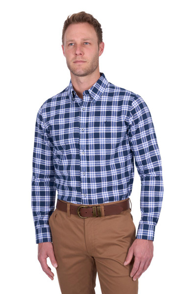 Image 1 of Thomas Cook MEN’S DALE CHECK LINEN LONG SLEEVE SHIRT