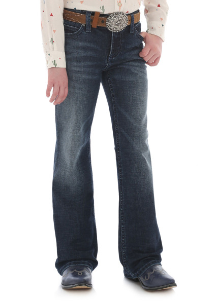 Image 1 of RETRO BOOT CUT JEAN - INDIGO - 76% COTTON