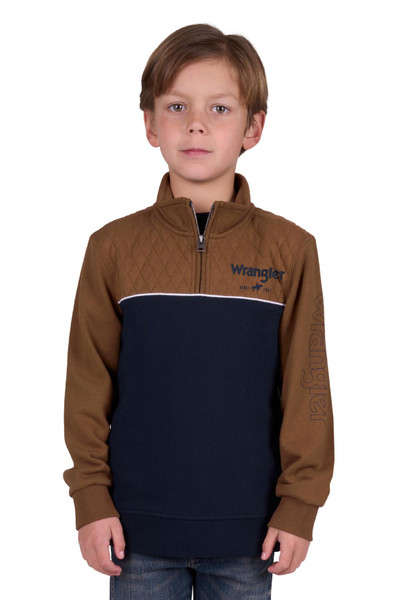 Image 1 of Wrangler BOY'S TATE 1/4 ZIP PULLOVER