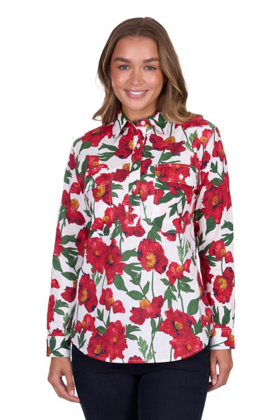 Image 1 of Hard Slog WOMEN'S ZOE HALF PLACKET LONG SLEEVE SHIRT