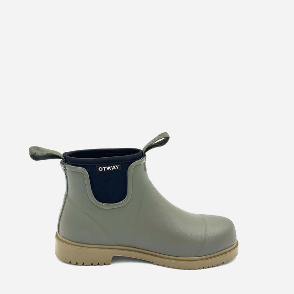 Otway Ladies Chelsea Insulated Waterproof Gumboots in Khaki (OW0166)