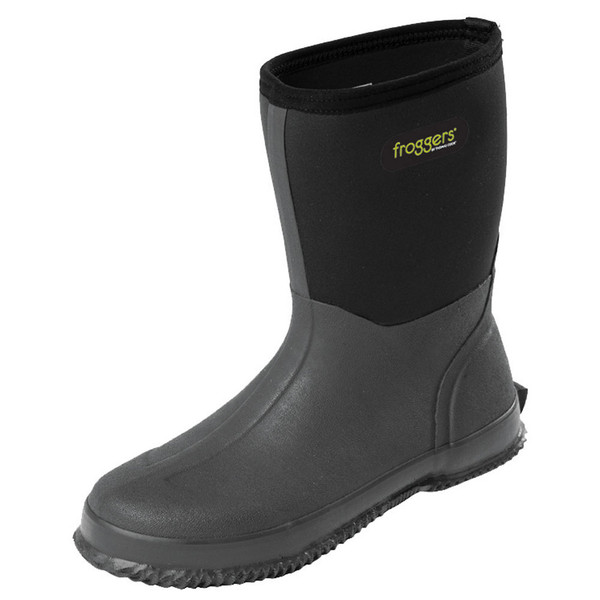 Froggers Scrub Gumboots, Mens Black (TCP18129 Black)