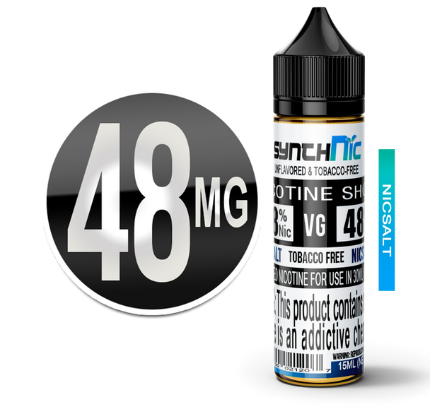 SynthNic NicShot 48MG NicSalt Nicotine Additive 15ml