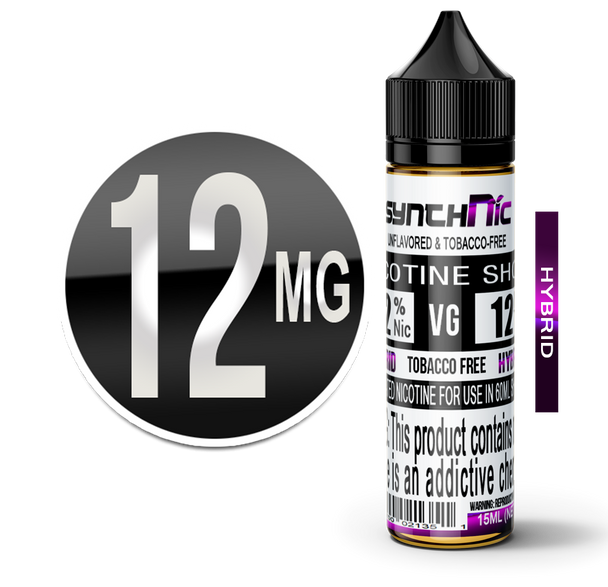 SynthNic NicShot 12MG Hybrid Nicotine Additive 15ml