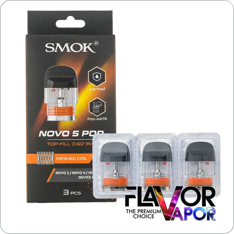 Replacement POD - Smoktech - Novo 5 and 6 - 3ml - 3 Pack - ECBlend Replacement POD - Smoktech - Novo 5 and 6 - 3ml - 3 Pack - ECBlend