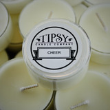 Cheer soy candle made by Tipsy Candle Company.  Fragrance notes include oranges, cloves, and cinnamon.