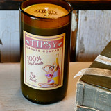 Fig-tini wine bottle candle made by Tipsy Candle Company.